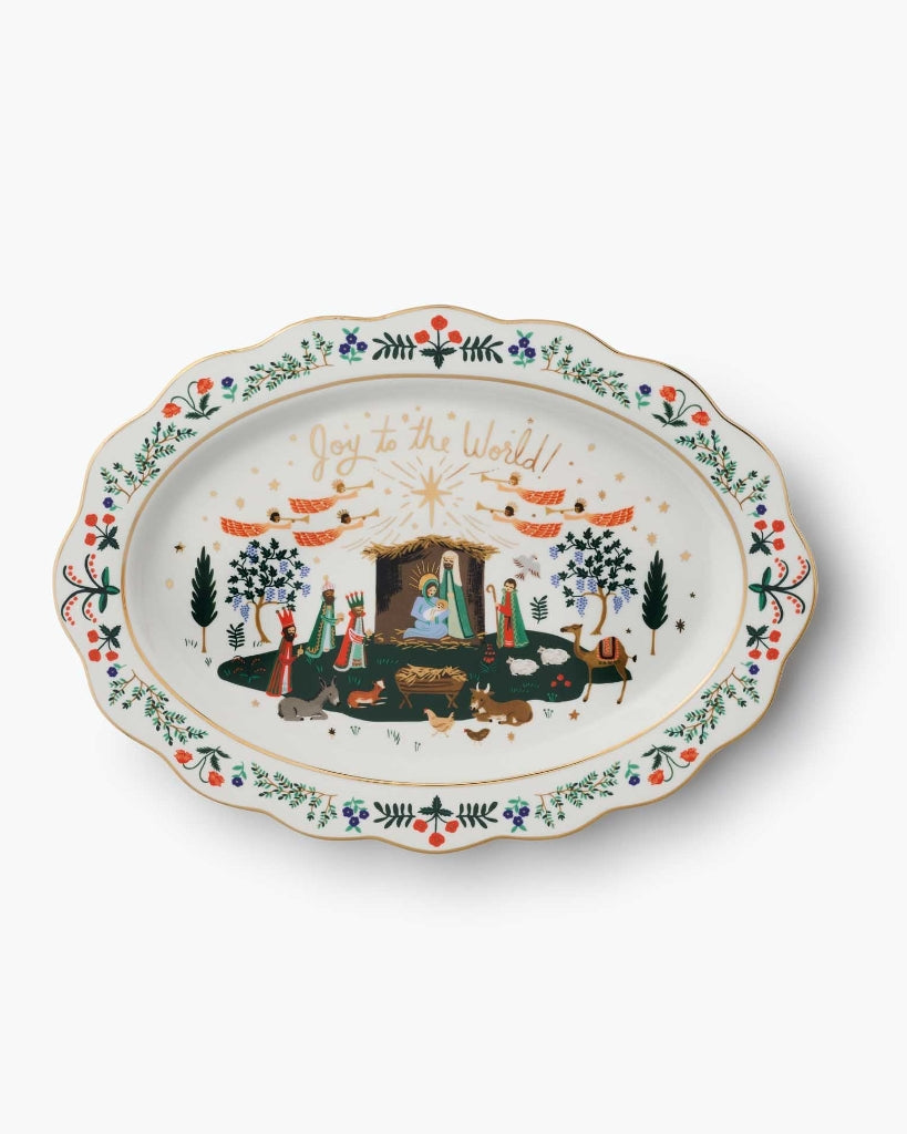 Porcelain Serving Platter - Nativity [PRE ORDER]