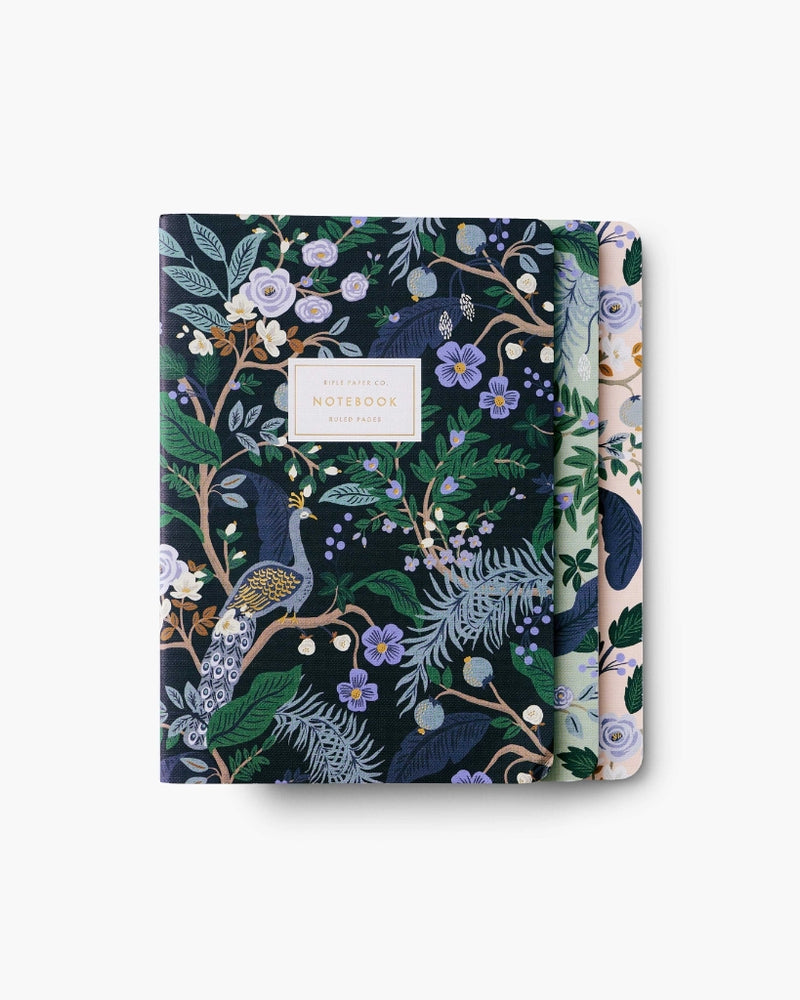 Stitched Notebook Set - Peacock