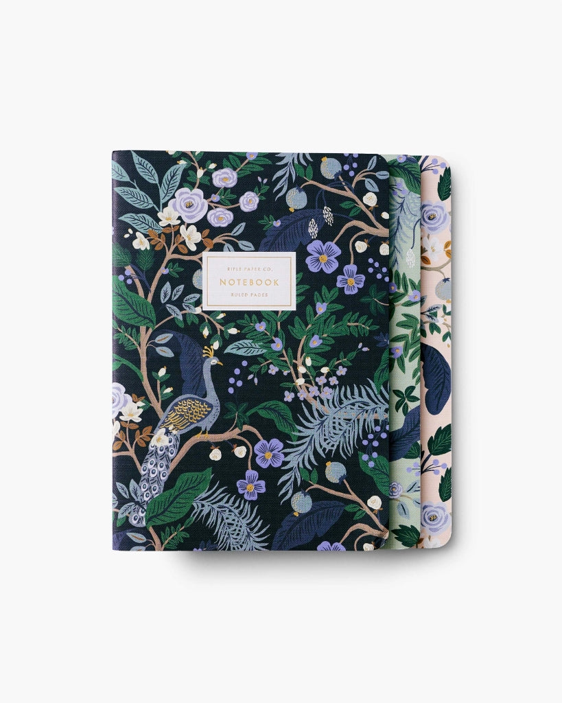 Stitched Notebook Set - Peacock