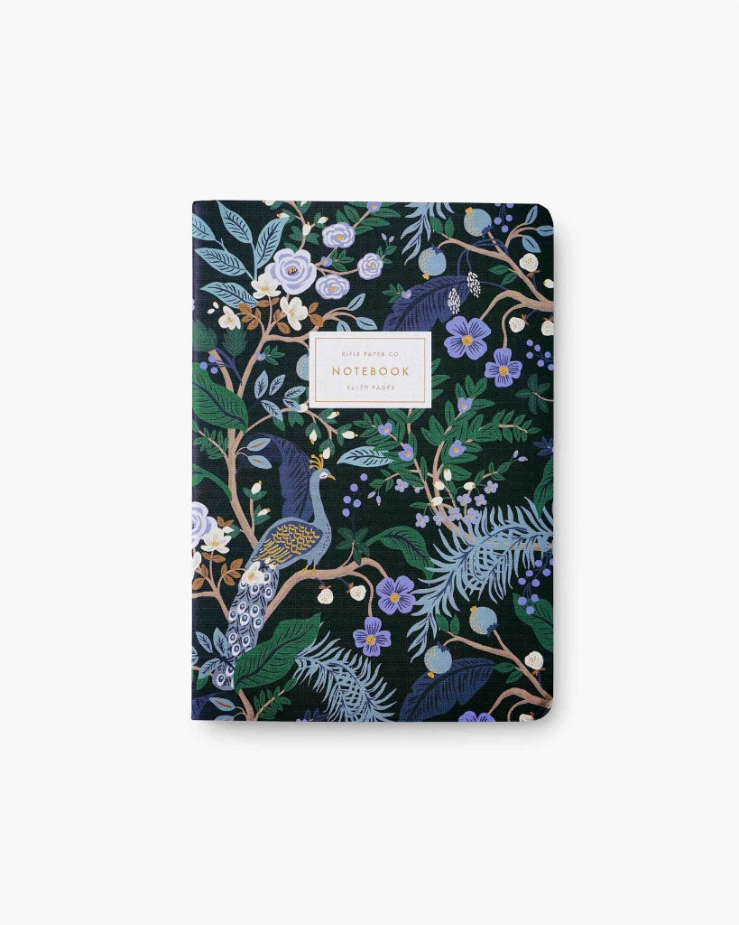 Stitched Notebook Set - Peacock