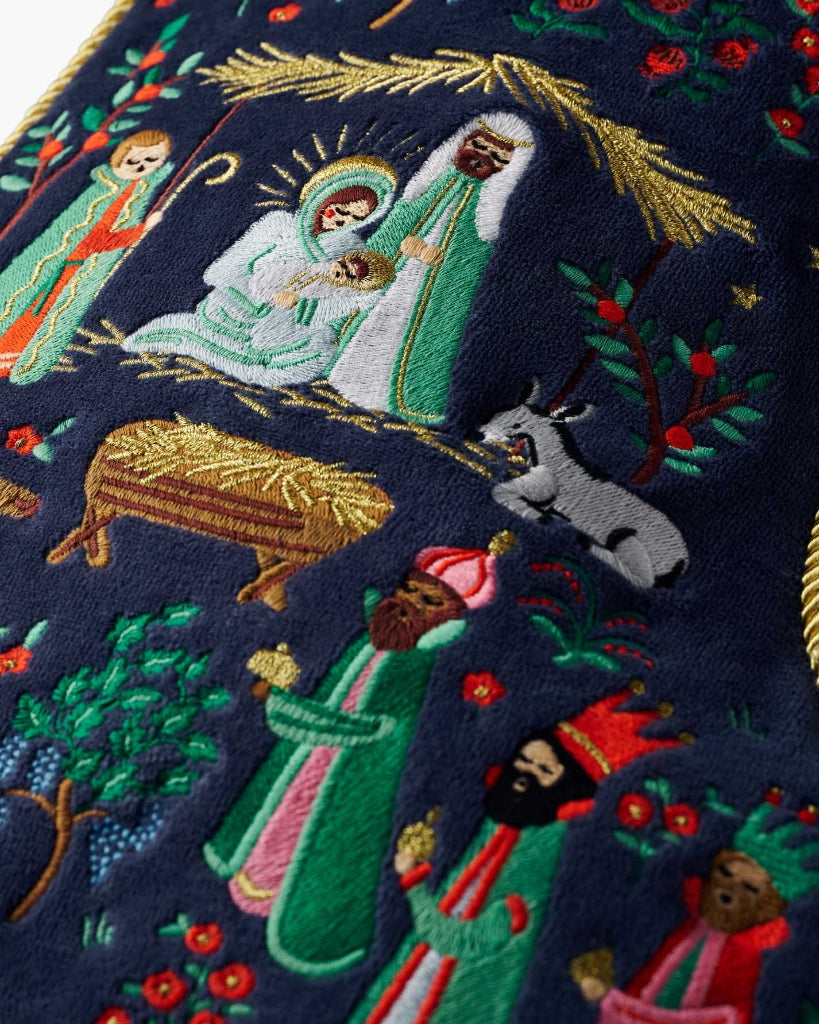 Embroidered Stocking - Nativity [PRE ORDER]