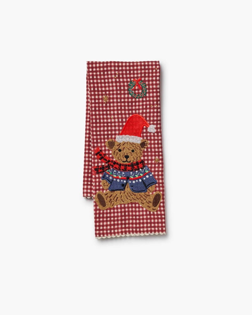Embroidered Tea Towel - Beary Christmas [PRE ORDER]