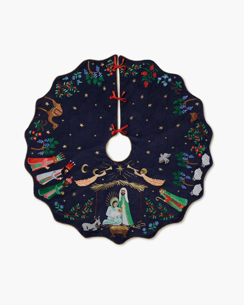 Embroidered Tree Skirt - Nativity [PRE ORDER]
