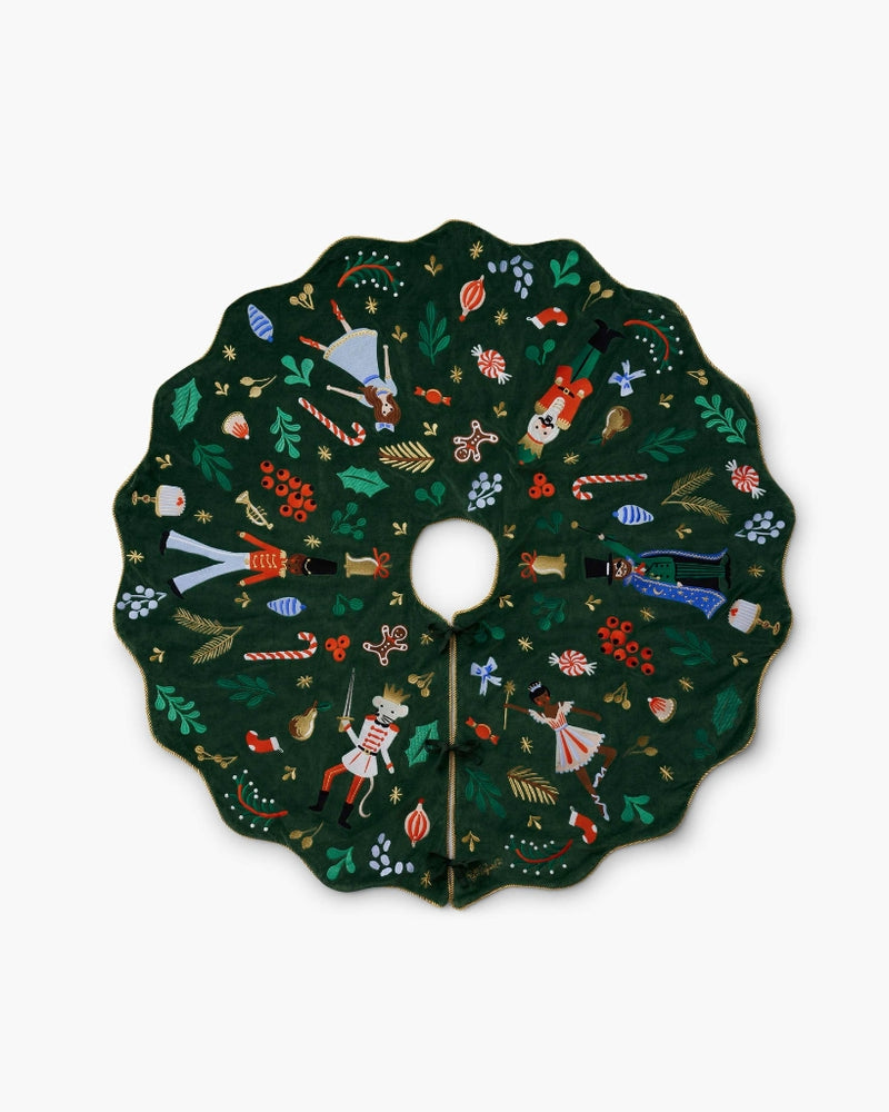 Rifle Paper Co. | Embroidered Tree Skirt - Nutcracker