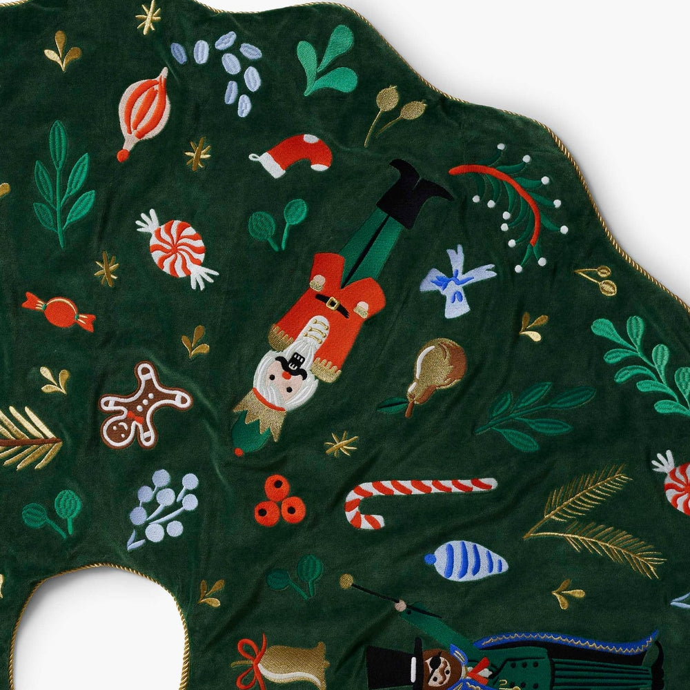 Rifle Paper Co. | Embroidered Tree Skirt - Nutcracker
