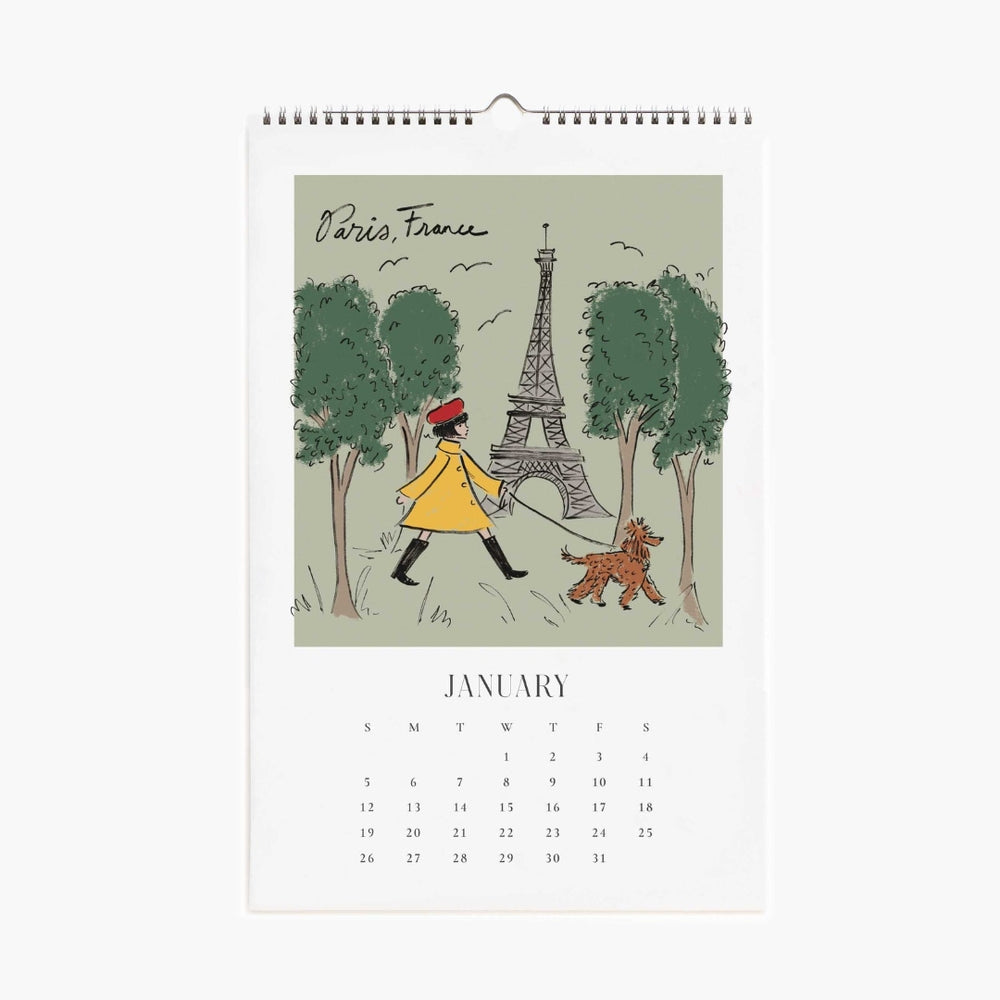 Wall Calendar 2025 - Travel Sketchbook