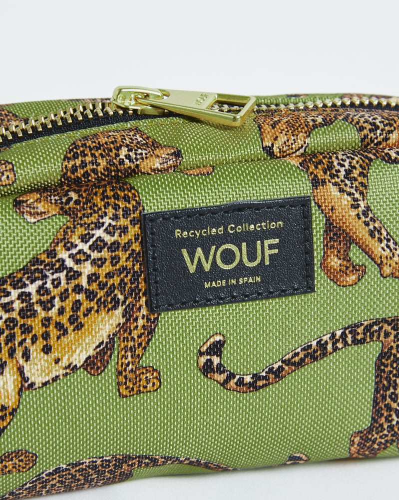 Makeup Bag - Olive Leopard