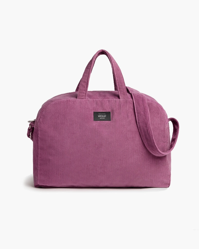 Corduroy Collection Weekend Bag - Mauve