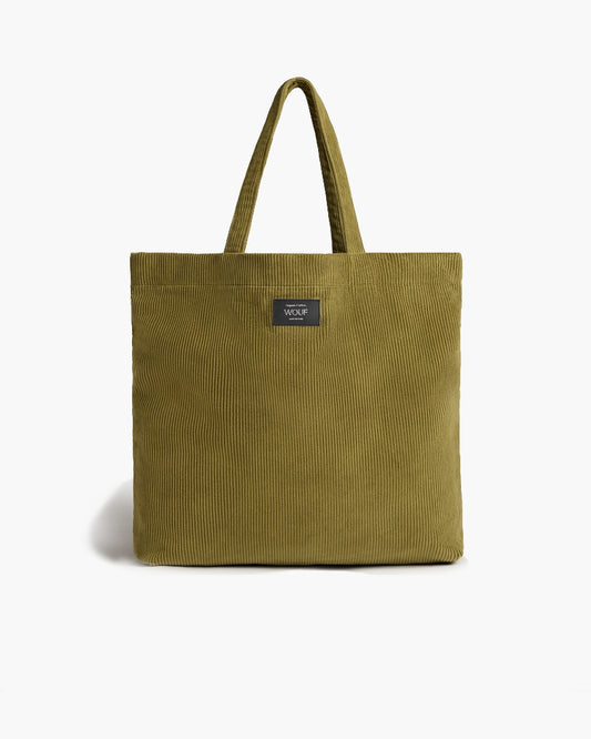 Corduroy Collection Tote Bag - Olive