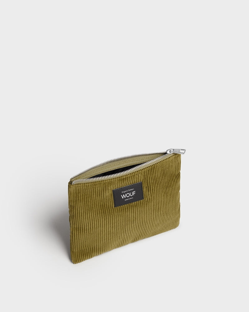 
                      
                        Corduroy Collection Pouch Bag - Olive
                      
                    