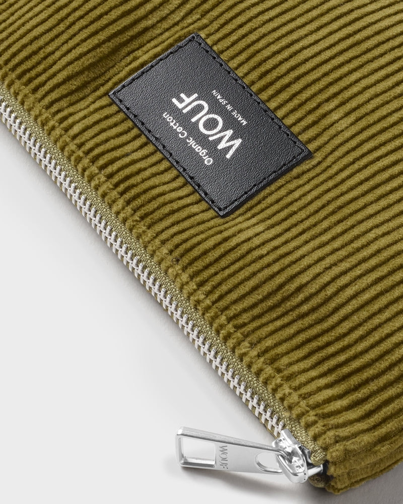 
                      
                        Corduroy Collection Pouch Bag - Olive
                      
                    