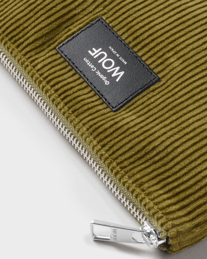 Corduroy Collection Pouch Bag - Olive [PRE ORDER]