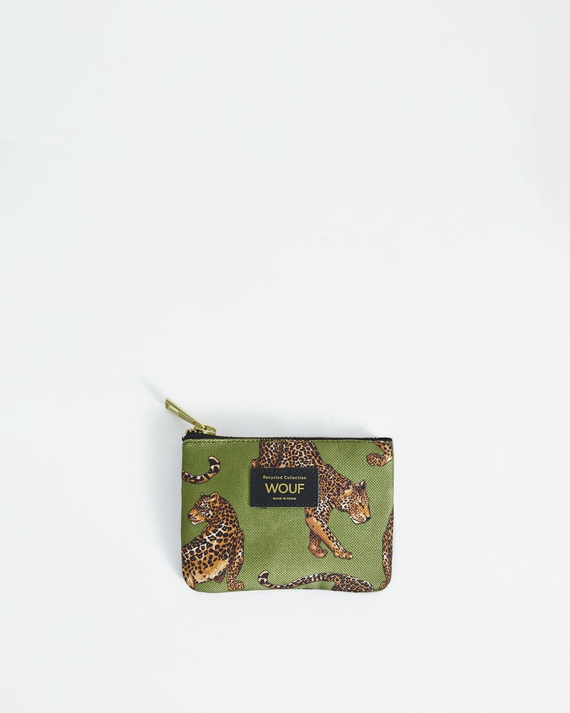 Pouch Bag - Olive Leopard