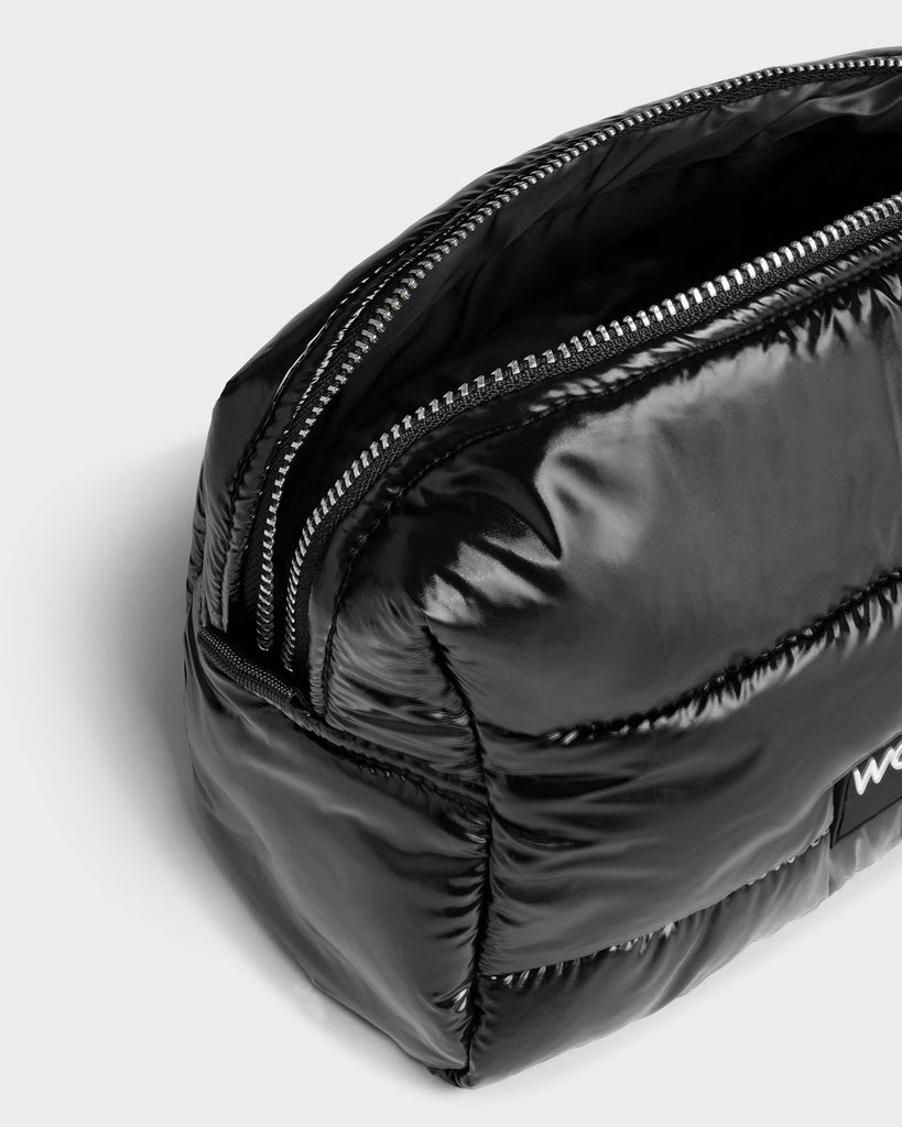 Quilted Collection Toiletry Bag - Black Glossy [PRE ORDER]