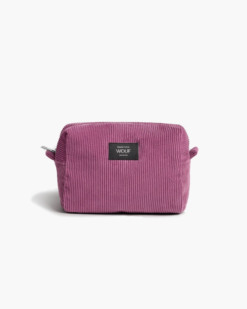 Corduroy Collection Toiletry Bag - Mauve