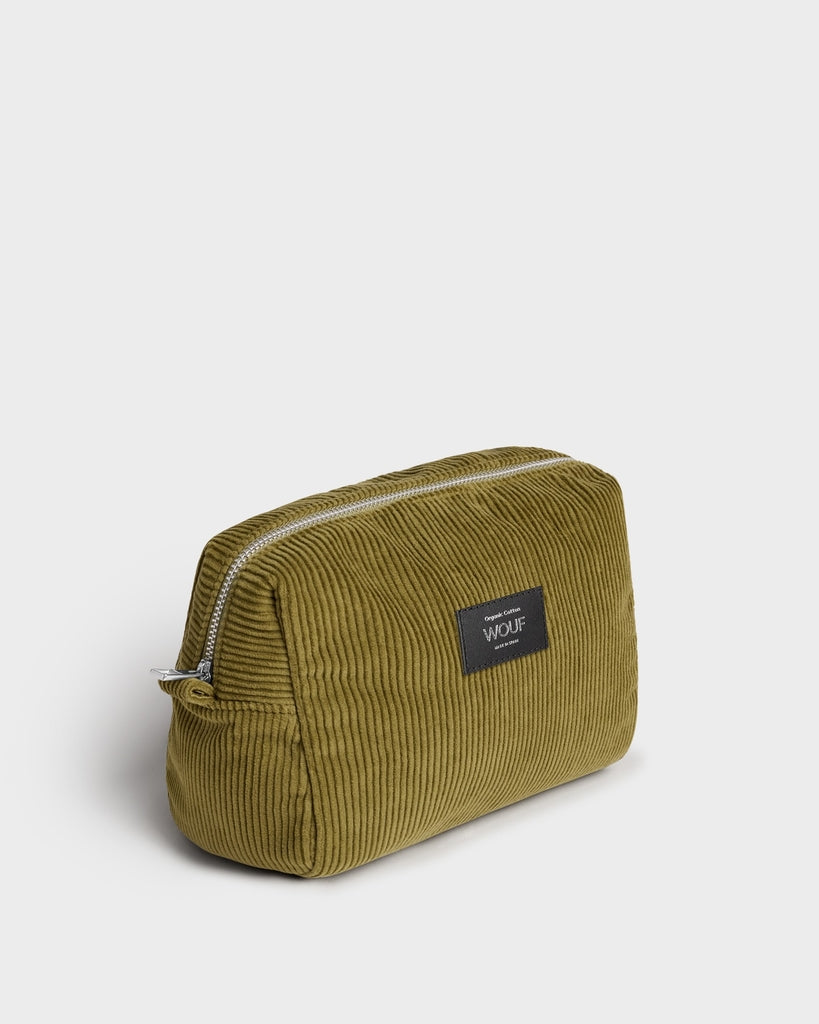 Corduroy Collection Toiletry Bag - Olive [PRE ORDER]