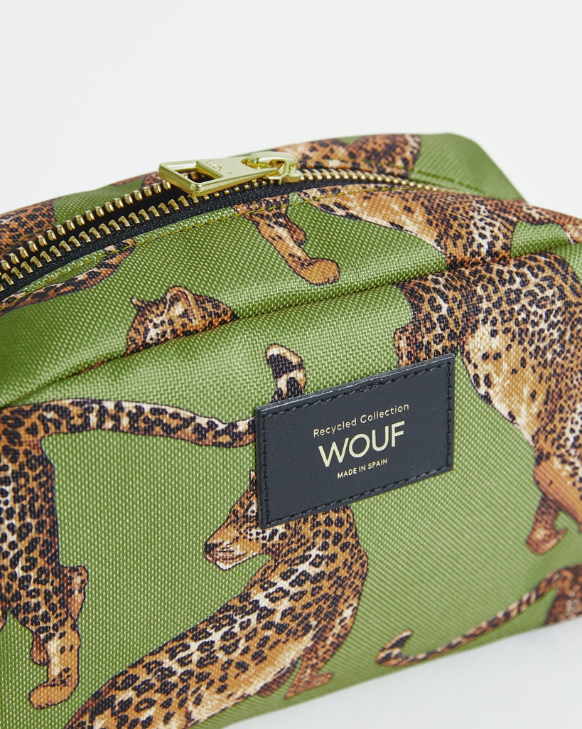 Toiletry Bag - Olive Leopard
