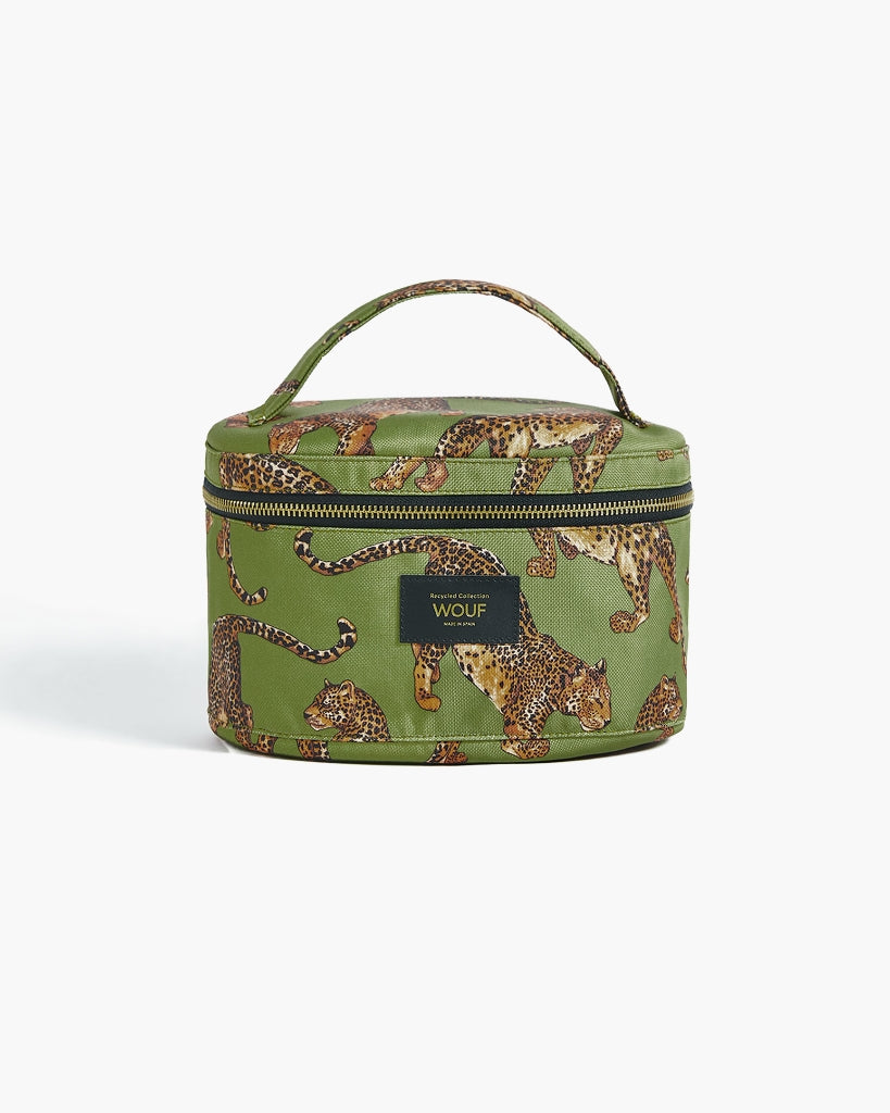 Vanity Bag - Olive Leopard