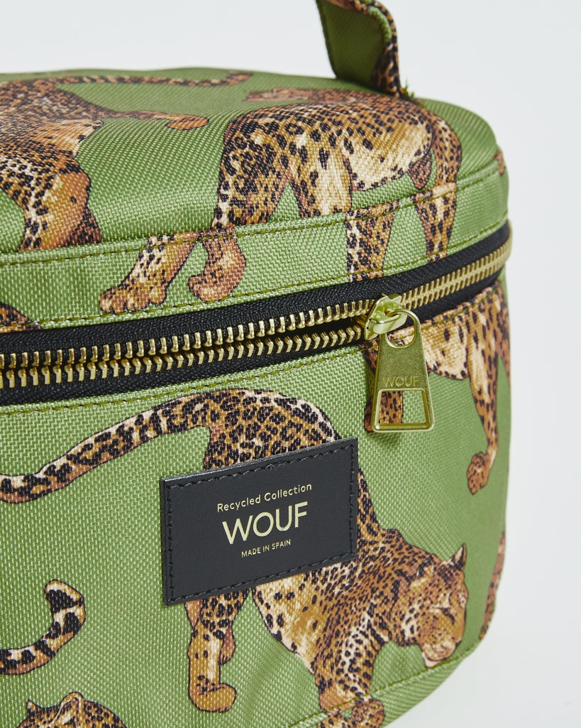 Vanity Bag - Olive Leopard