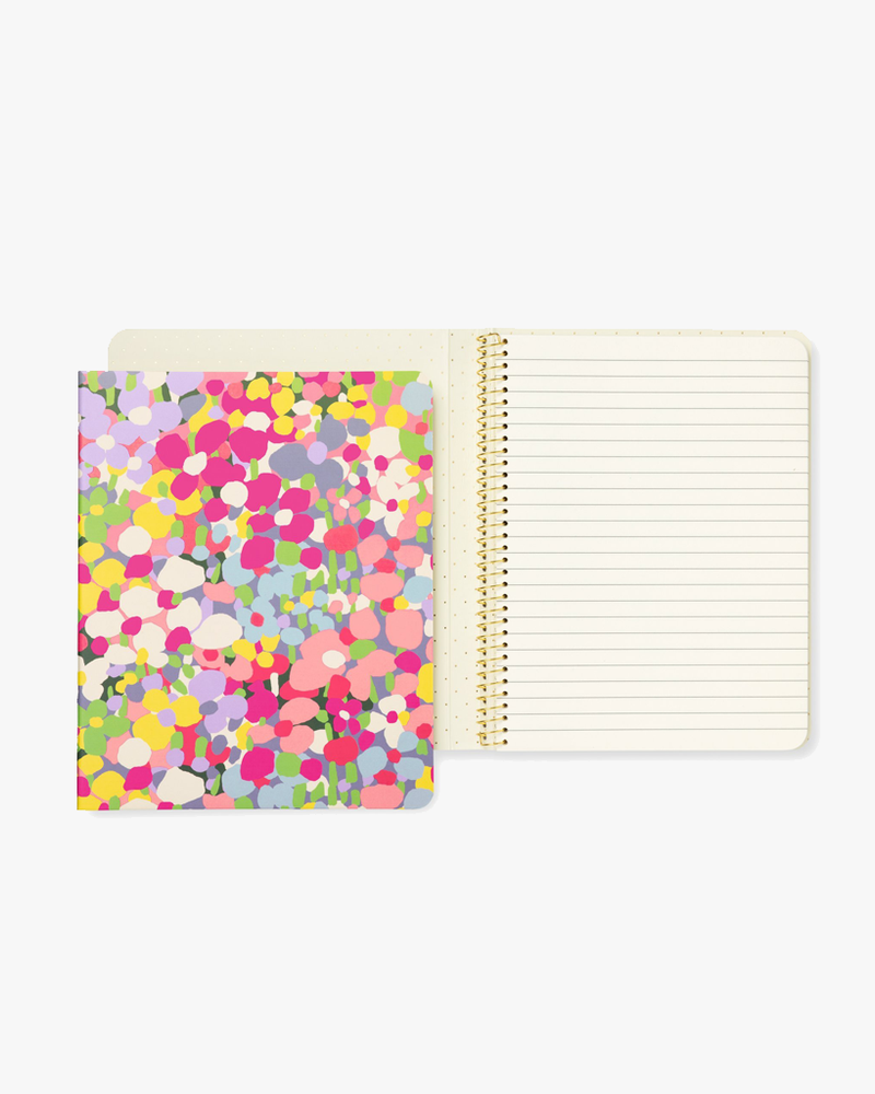 Spiral Notebook (Concealed) - Floral Dot