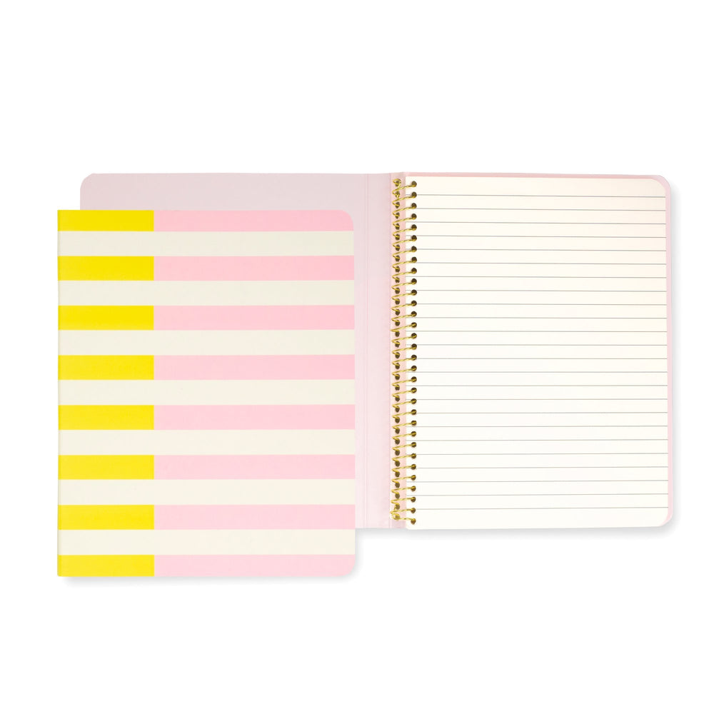 Spiral Notebook (Concealed) - Two-Tone Stripes