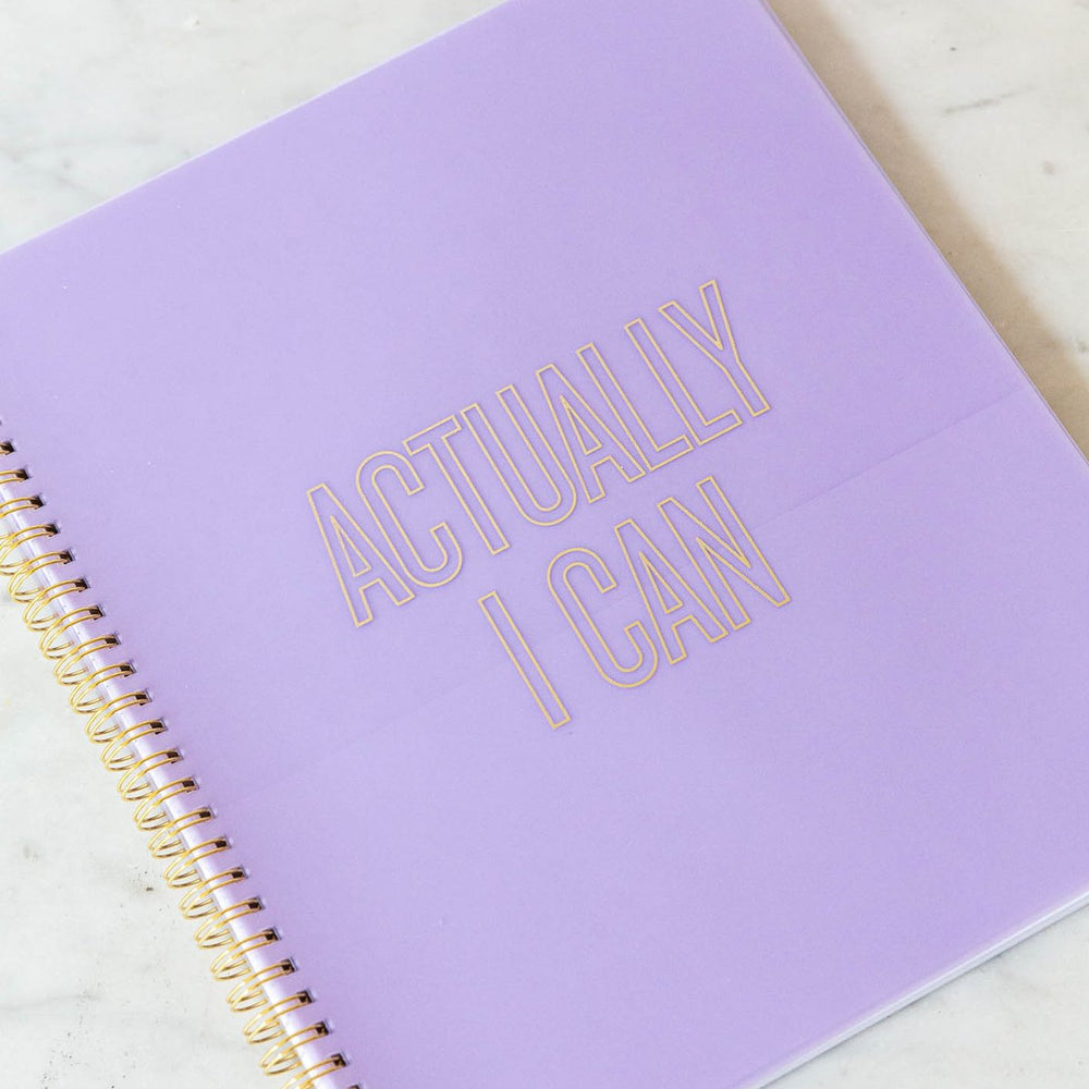 
                      
                        Large Spiral Notebook - Actually I Can
                      
                    