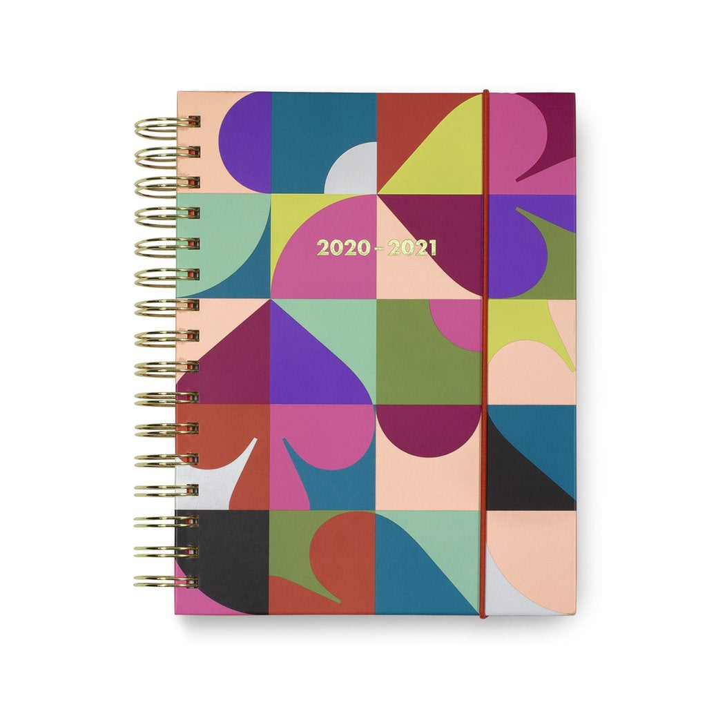 17 Month Large Planner - Spade Dot Geo