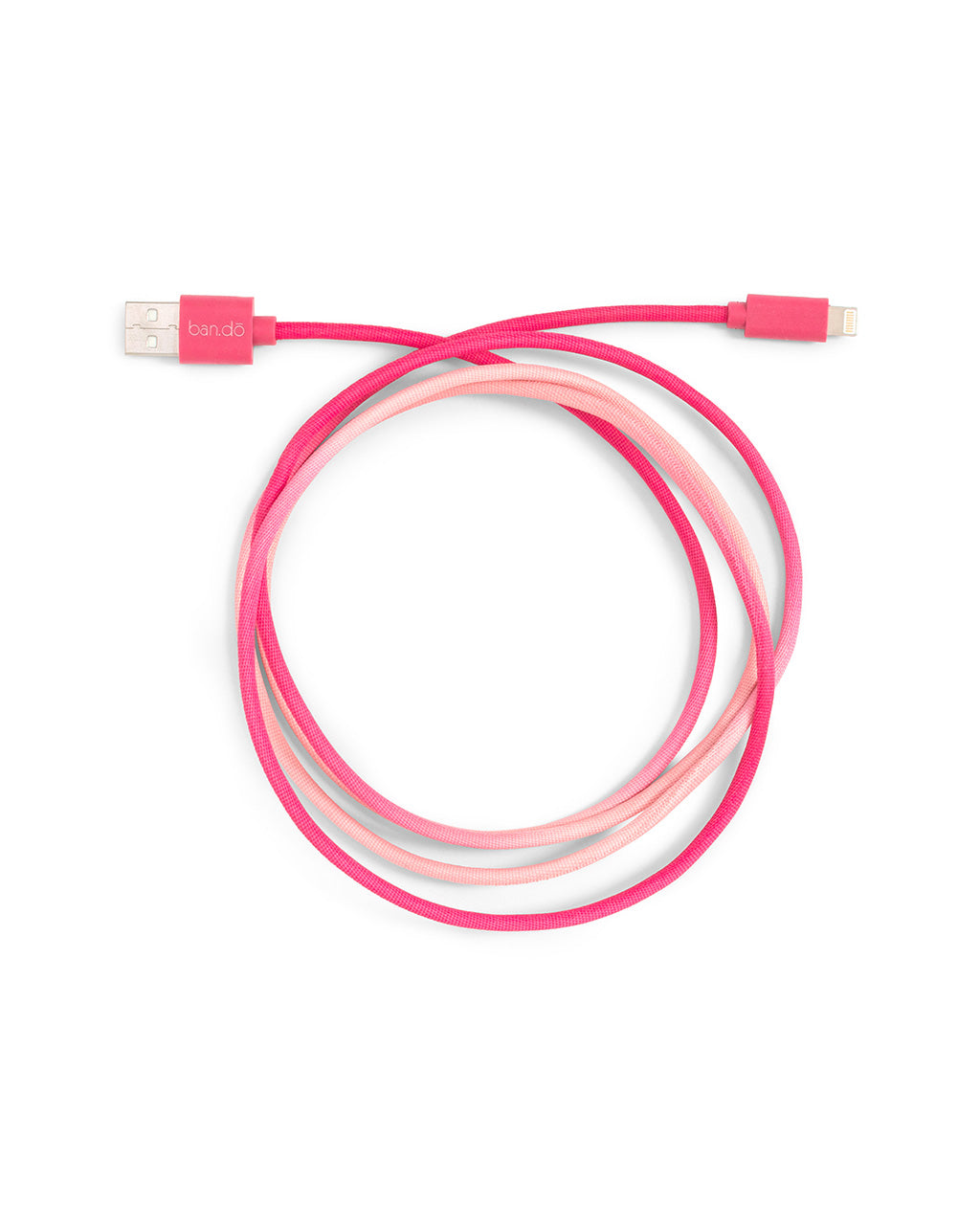 Back Me Up! Charging Cord - Hot Pink Tie Dye