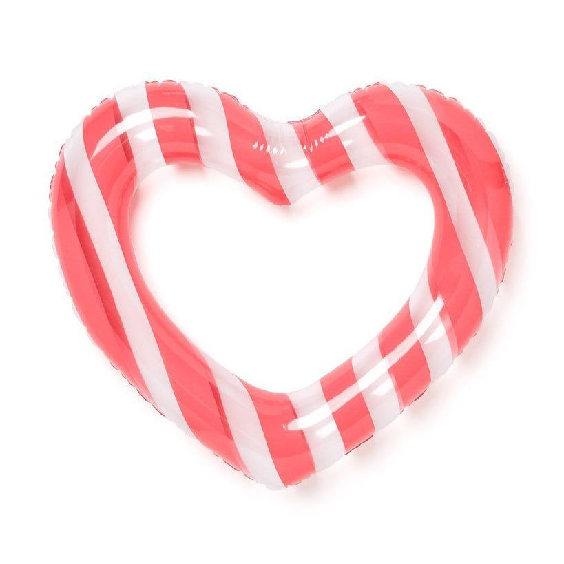 Beach, Please! Jumbo Heart Innertube - Swim Club Stripe