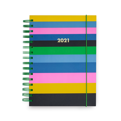 12 Month Large Planner - Enchanted Stripes