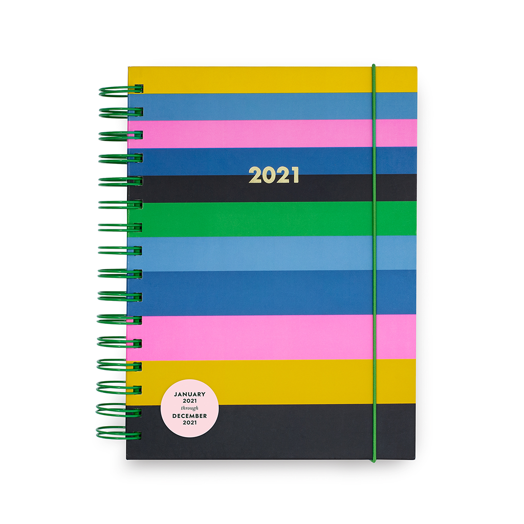 12 Month Large Planner - Enchanted Stripes