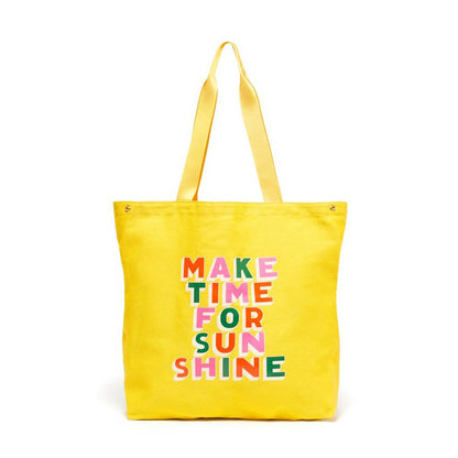 Deluxe Tote Bag - Make Time For Sunshine