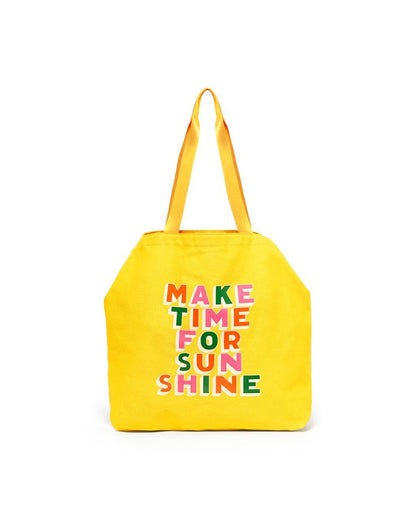 Deluxe Tote Bag - Make Time For Sunshine