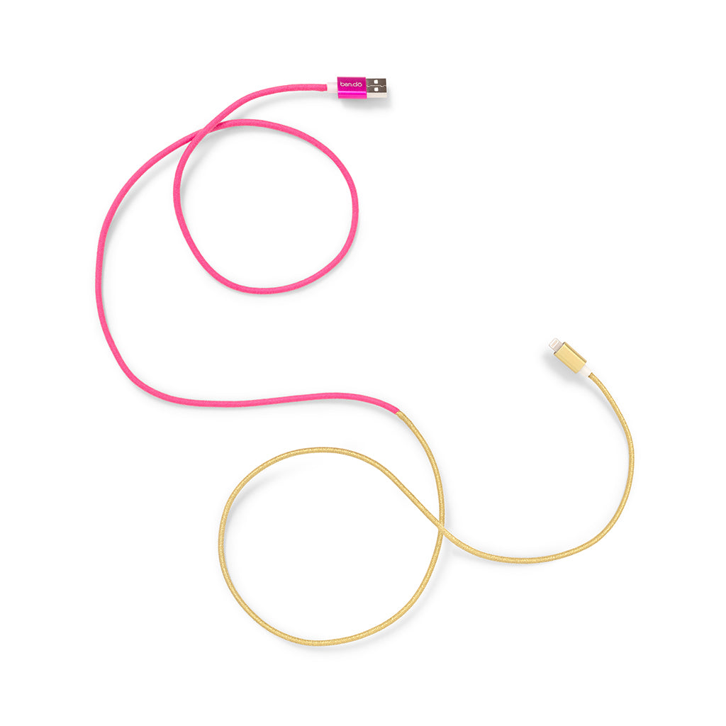 Back Me Up! Charging Cord - Pink and Gold