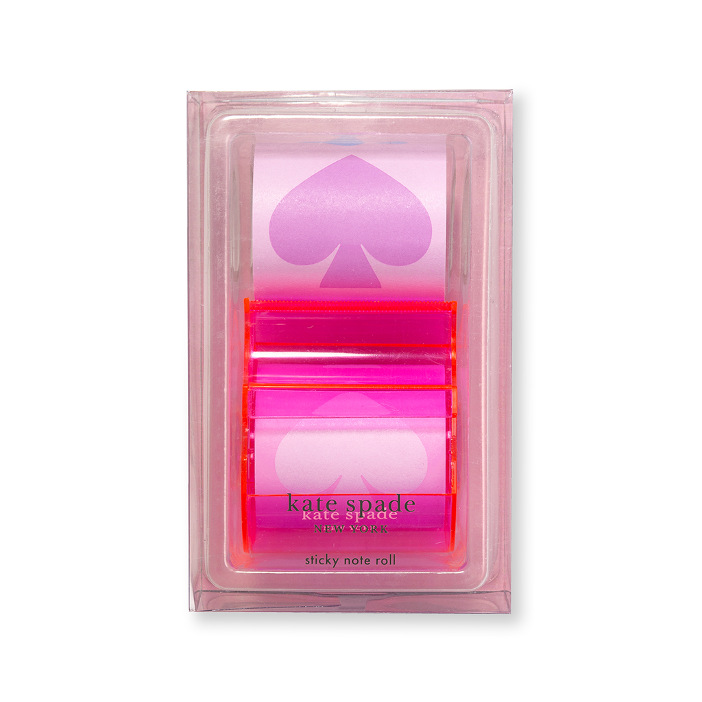 Sticky Note Roll Dispenser - Neon Pink