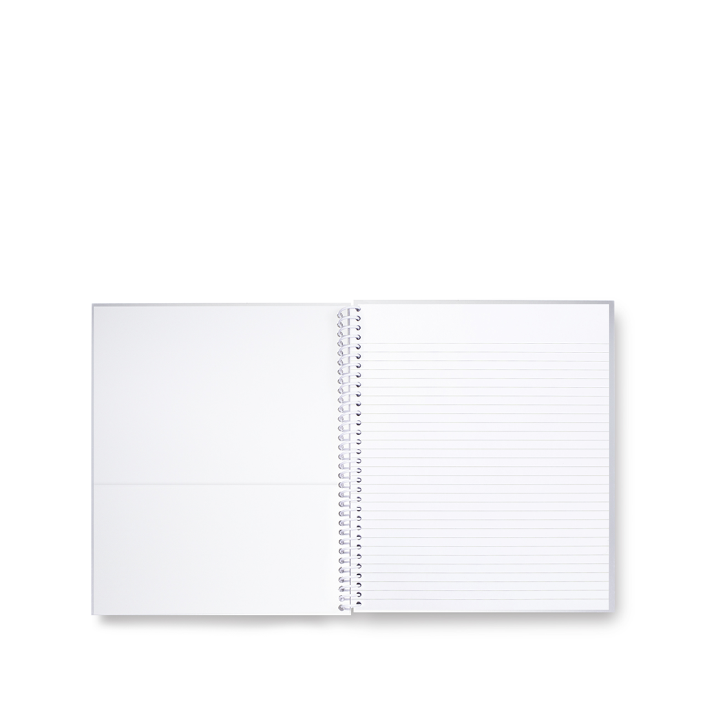 Large Spiral Notebook - White Dot