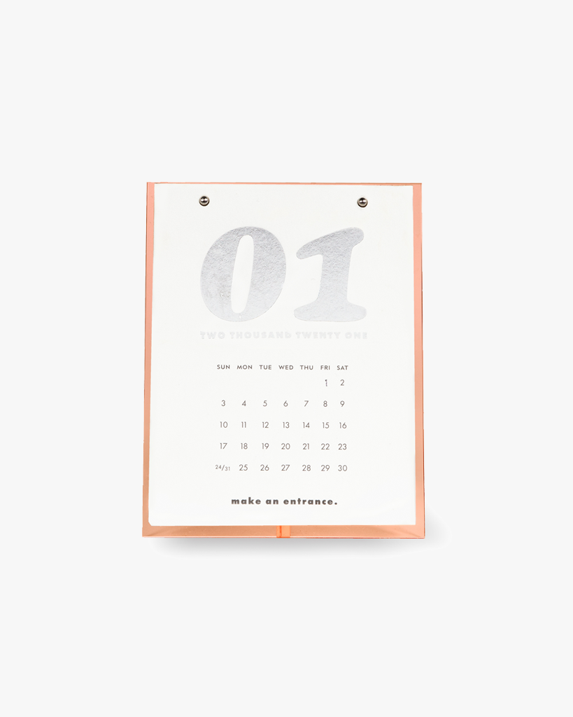 Desktop Calendar - Coral