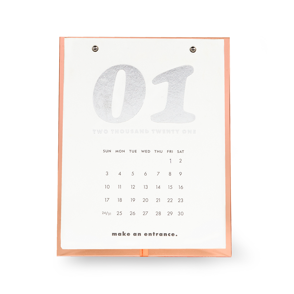 Desktop Calendar - Coral