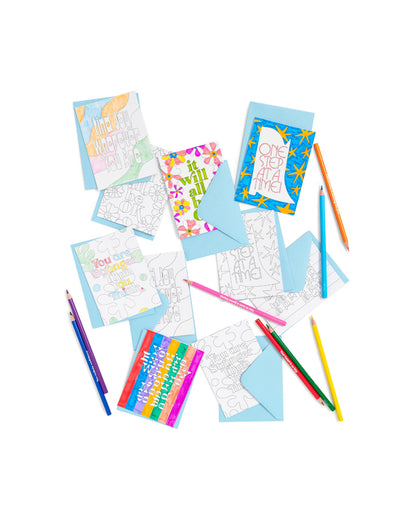 Assorted Notecard Set - Color In