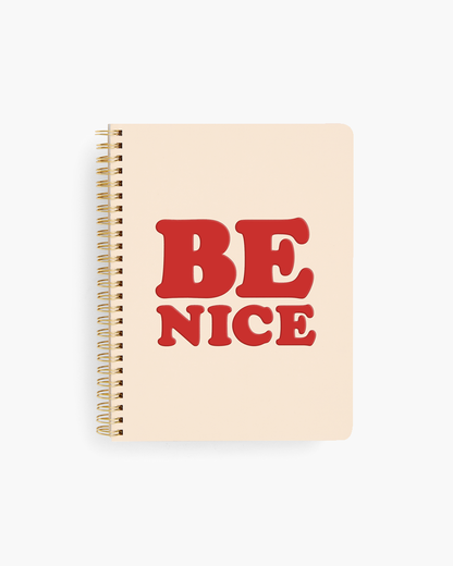 Rough Draft Mini Notebook - Be Nice (Embossed)