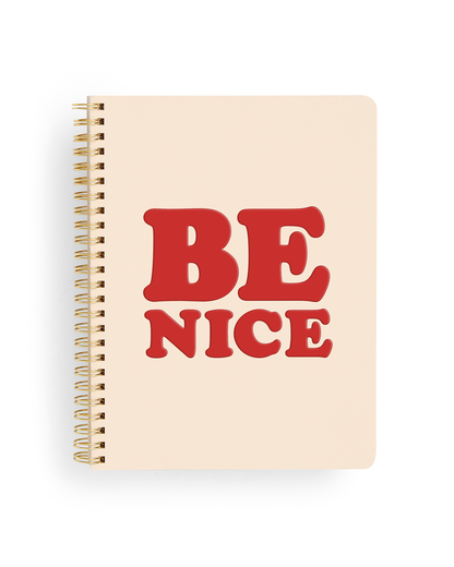 Rough Draft Mini Notebook - Be Nice (Embossed)