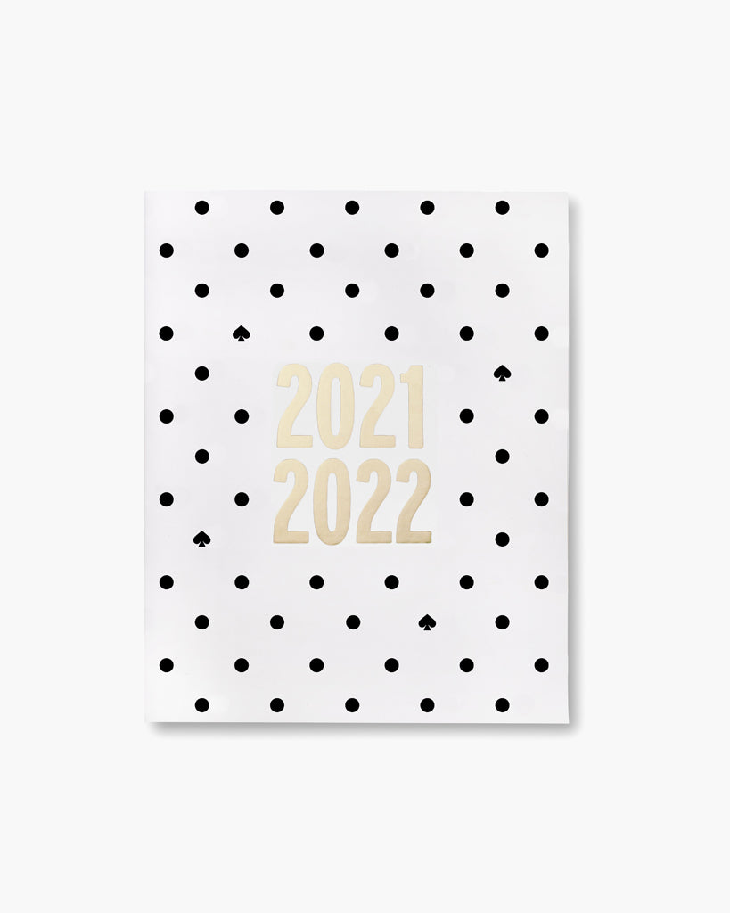 17-Month Monthly Planner  [2021/2022] - Black Spade Dot