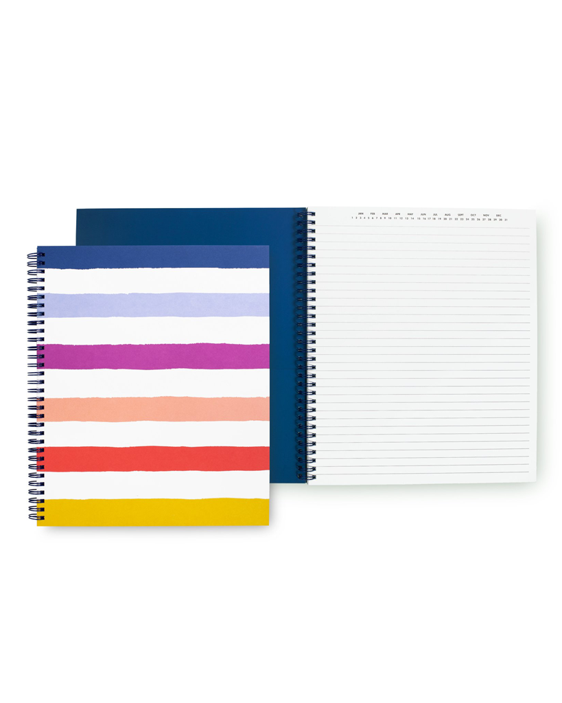 Large Spiral Notebook - Candy Stripe