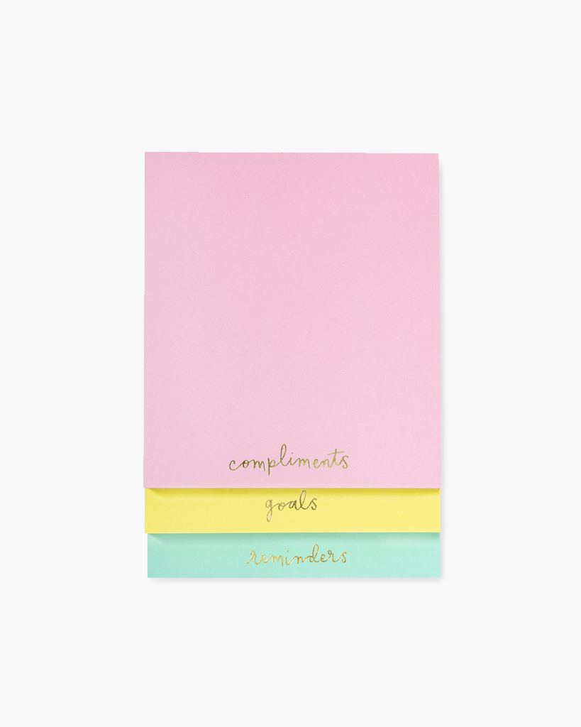 Stacked Notepad - Compliments, Goals, Reminders