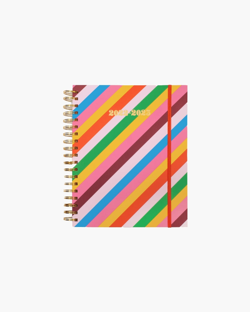 17-Month Planner [2022/2023] Large - Rainbow Stripe