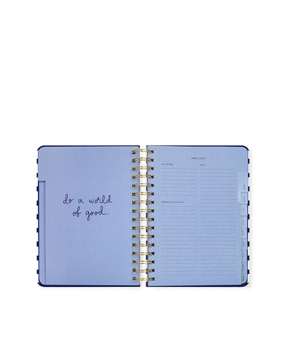 17-Month Large Planner [2022/2023] - Navy Painted Stripe
