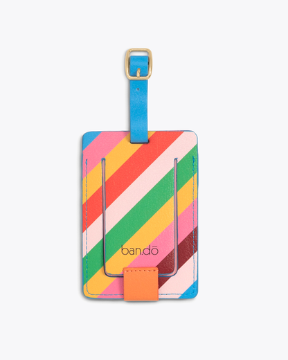 The Getaway Luggage Tag - Rainbow Stripe
