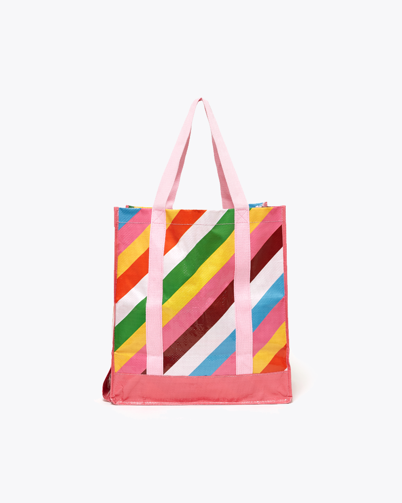 Foldable Market Bag - Rainbow Stripe