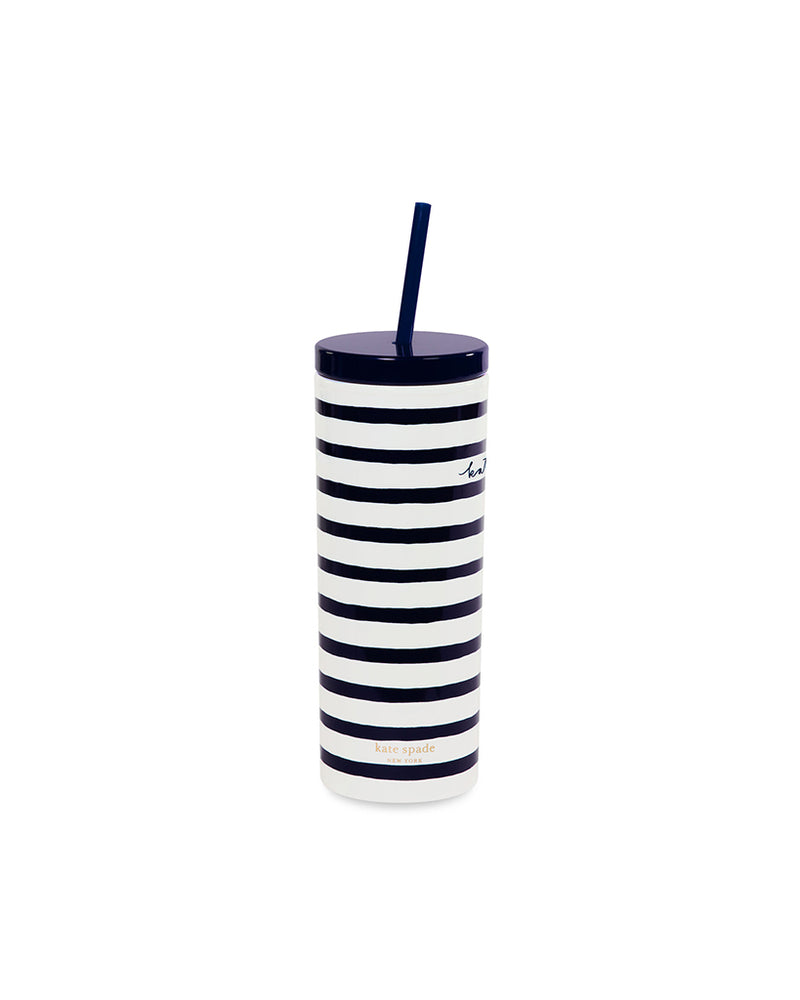 
                      
                        Sip Sip Tumbler - Navy Painted Stripe
                      
                    