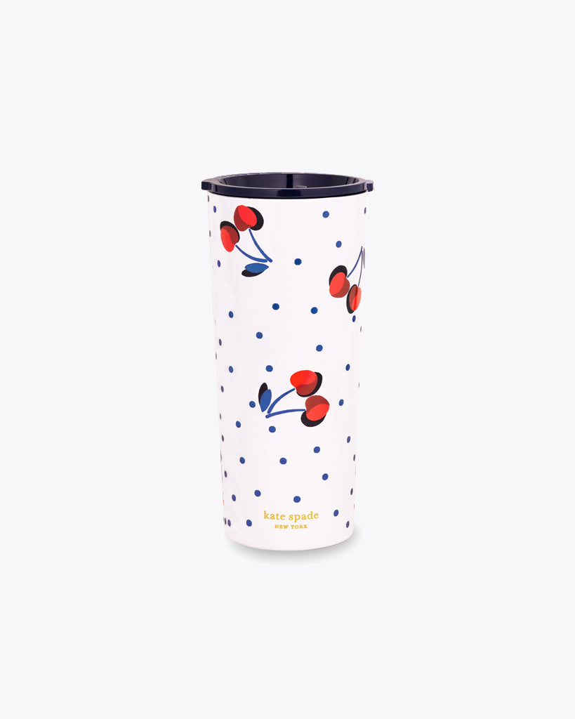 Stainless Steel Tumbler (24 oz.) - Vintage Cherry Dot